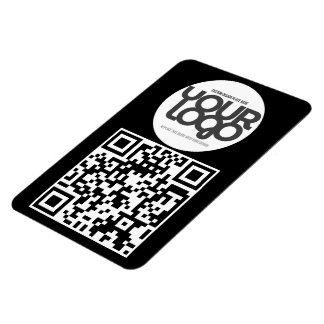 Íman Cartão de Visita Preto Moderno Personalizável com