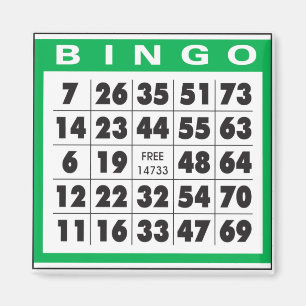Íman Cartão do Bingo