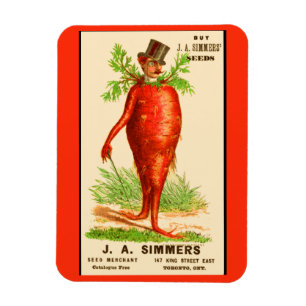Íman cartão do comércio do Victorian do homem da