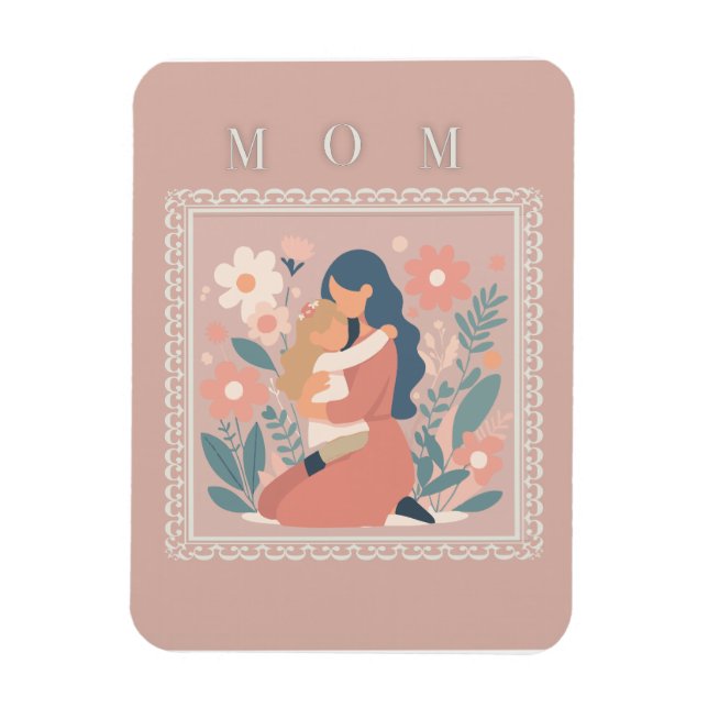 Íman Cartão do Dia das Mães Mãe e Filho (Vertical)