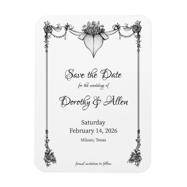 Íman Cartão Magnético Fino Minimalismo Vintage (Vertical)