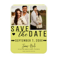 Cartão Moderno Chartreuse Save the Date para Casam