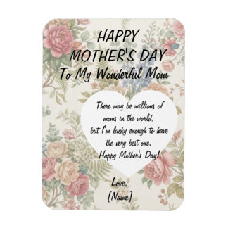 Íman Cartão Personalizado do Dia das Mães Melhor Mãe do