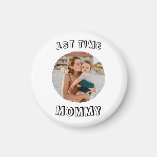 Íman Cartão personalizado para a primeira vez da Mamãe