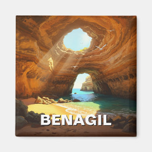 Íman Cartão postal Benagil Caves Algarve Portugal