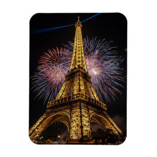 Íman Cartão Postal Cafés Torre Eiffel Paris Fogos de Ar
