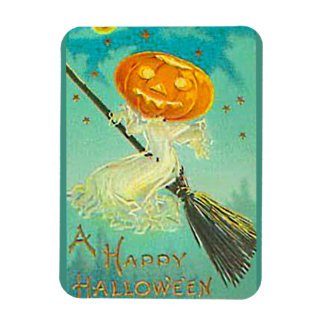 Íman Cartão-postal da Bruxa de Bruxa de Halloween
