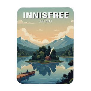 Íman Cartão Postal da Ilha do Lago de Innisfree