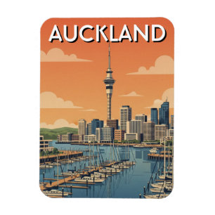 Íman Cartão Postal da Marina de Auckland na Nova Zelând