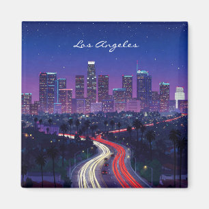 Íman Cartão postal da noite de Los Angeles