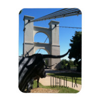 Cartão postal da ponte de suspensão Waco