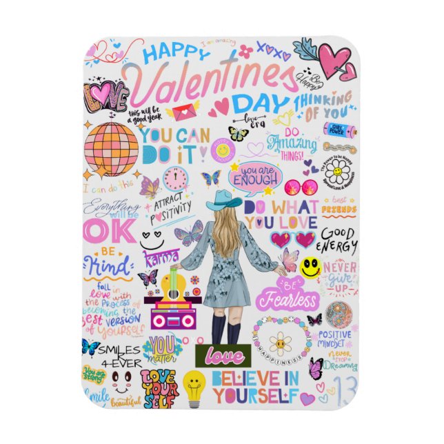 ÍMAN  CARTÃO POSTAL DE AFIRMAÇÕES INSPIRADAS PELO SWIFT  (Vertical)