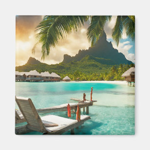 Íman Cartão Postal de Bora Bora (Bora Bora d)