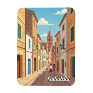 Íman Cartão Postal de Ciutadella Menorca Espanha
