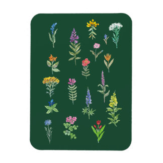 Íman cartão postal de flores de jardim