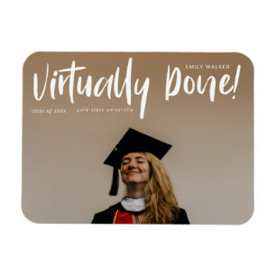 Íman cartão postal de lançamento de graduação virtu