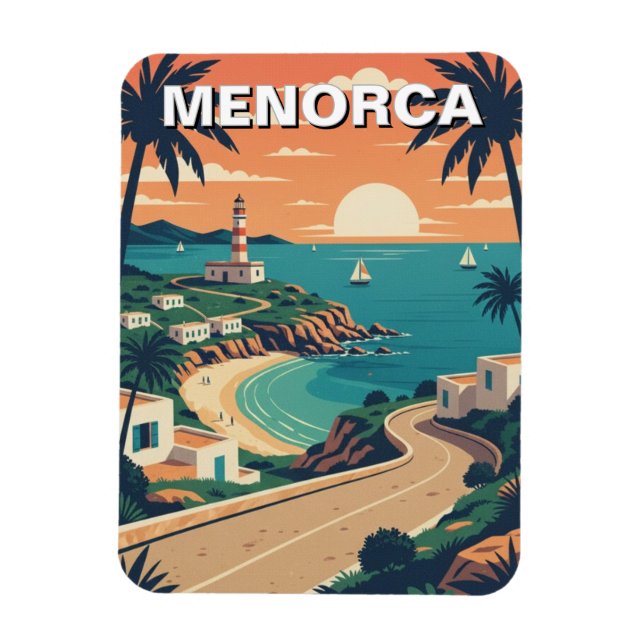 Íman Cartão Postal de Menorca, Espanha (Vertical)