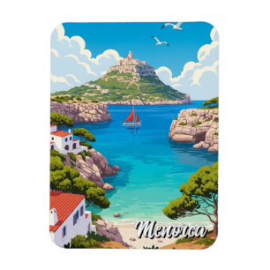 Íman Cartão Postal de Menorca, Espanha
