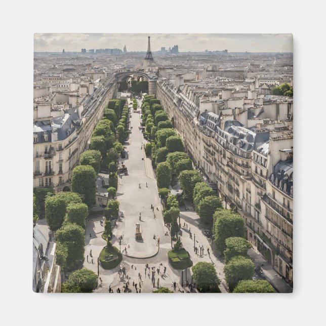 Íman Cartão Postal de Paris (Frente)