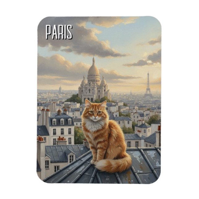 Íman Cartão Postal de Paris Montmartre (Vertical)