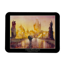 Íman Cartão postal de Praga Pintado EVE