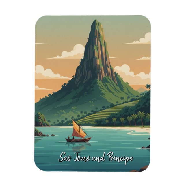 Íman Cartão postal de São Tomé e Príncipe (Vertical)