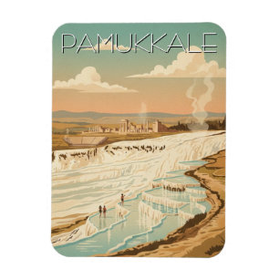 Íman Cartão Postal de Viagem Pamukkale Turquia