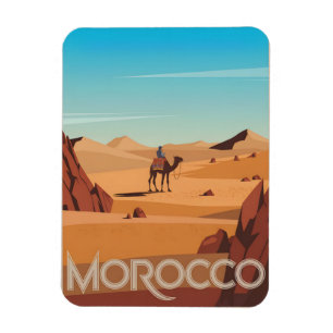 Íman Cartão postal de viagem para Marrocos presente de