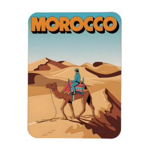 Íman Cartão postal de viagem para Marrocos presente de
