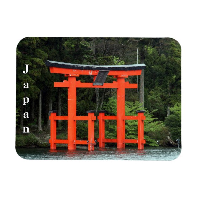 Íman cartão postal do japão hakone torii (Horizontal)