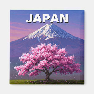 Íman Cartão postal do Monte Fuji Fujisan Cherry Blossom