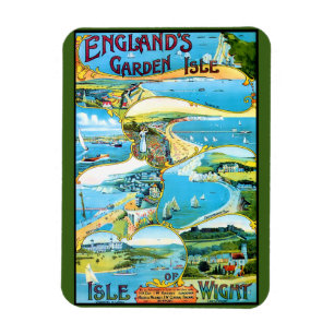 Íman Cartão-postal do Poster de viagens Isle of Wight