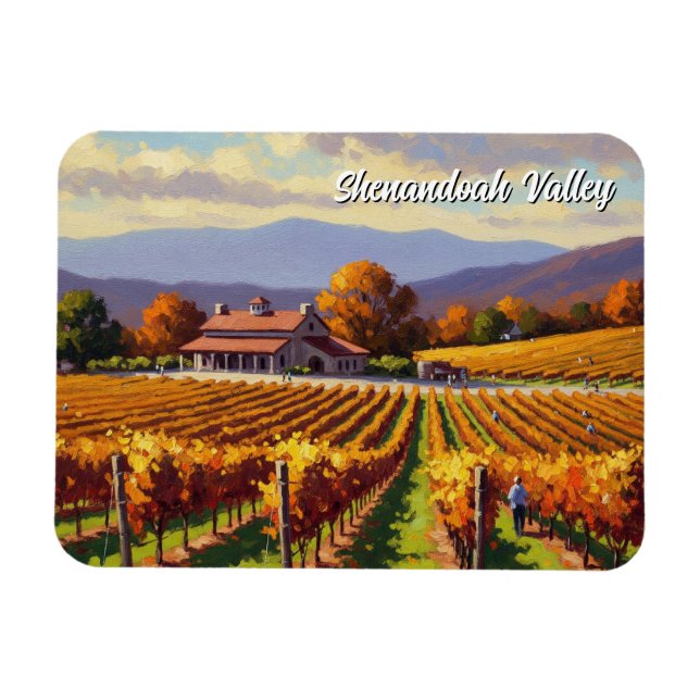 Íman Cartão postal do Vineyard, Virginia Shenandoah Val (Horizontal)