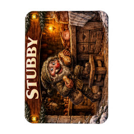 Íman Cartão postal do Yule Lad islandês atarracado