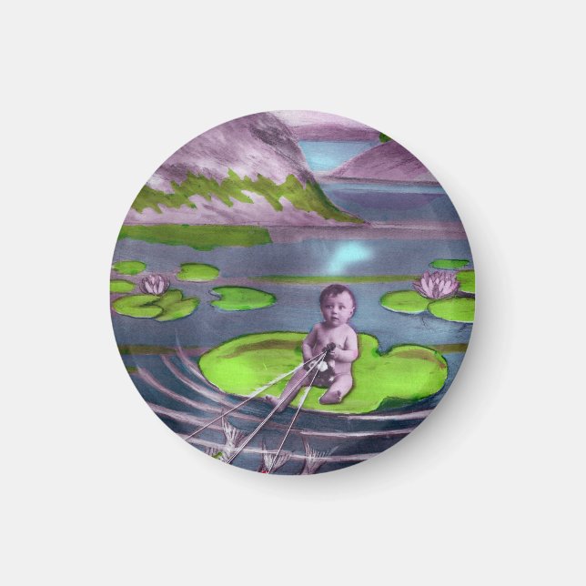 Íman Cartão postal francês da April Fool Vintage (Frente)