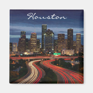 Íman Cartão-postal Houston Texas Night