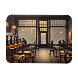 Íman Cartão-postal Moody Café em São Francisco Mug