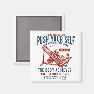Íman Cartão-postal Vintage Gym Malhação Motivation