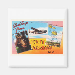Íman Cartão velho do vintage de Fort Bragg North