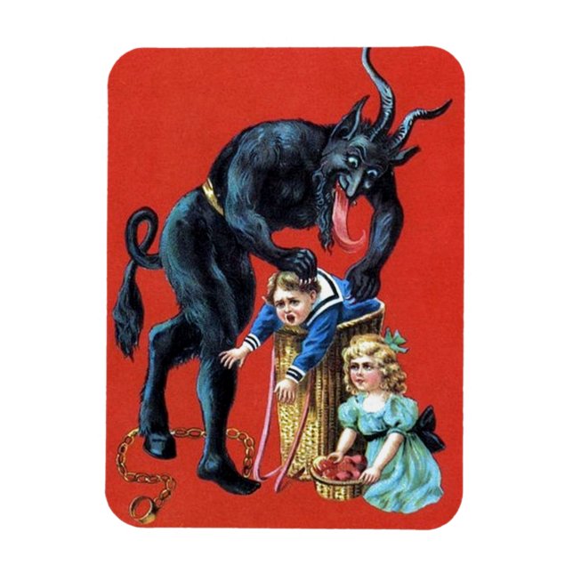 Íman Cartão Vintage Magneter Krampus (Vertical)
