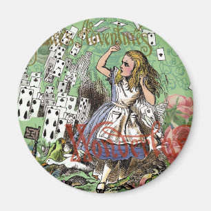 Íman cartas de aventura de alice no país das maravilhas