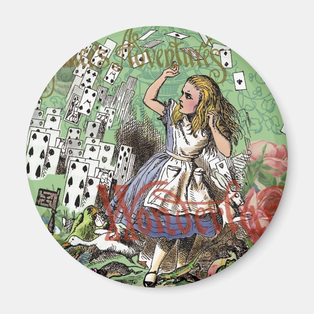Íman cartas de aventura de alice no país das maravilhas (Frente)