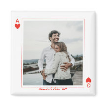 Cartas de baralho coração amor ás simples