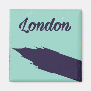 Íman Cartaz antigo do Parlamento de Londres Big ben