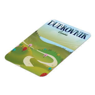 Íman cartaz da paisagem de dubrovnik croácia.