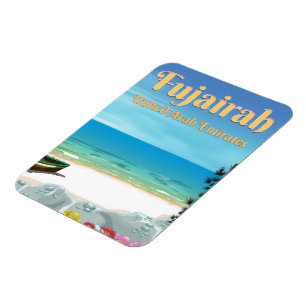 Íman cartaz da praia de Fujairah Emirados Árabes Unidos