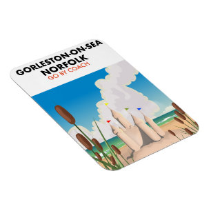 Íman Cartaz da praia de Gorleston-on-Sea Norfolk