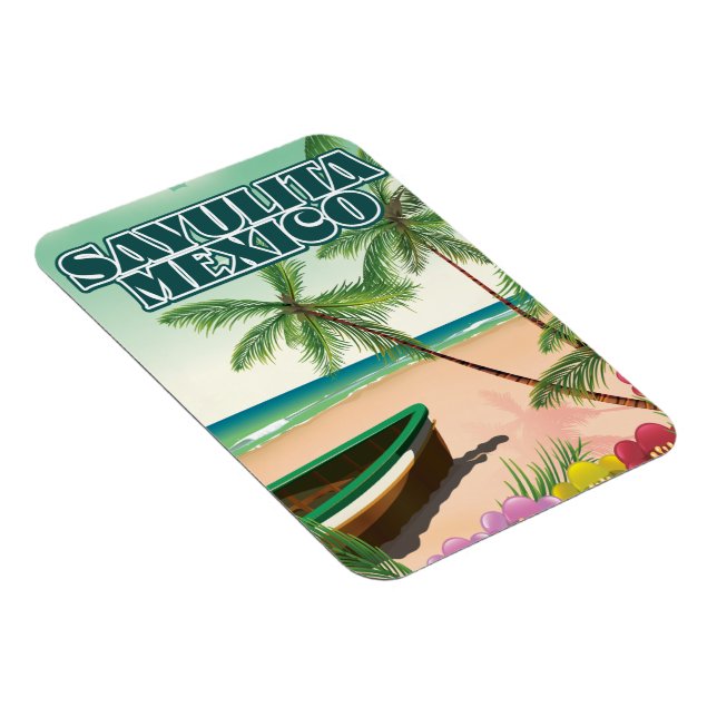 Íman Cartaz da praia de Sayulita México (Lado Direito)