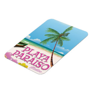 Íman cartaz da praia Playa Paraiso México