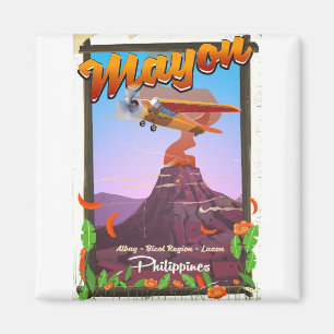 Íman Cartaz de aventura do vulcão Mayon Filipinas